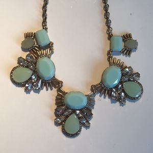 Mint green J crew statement necklace